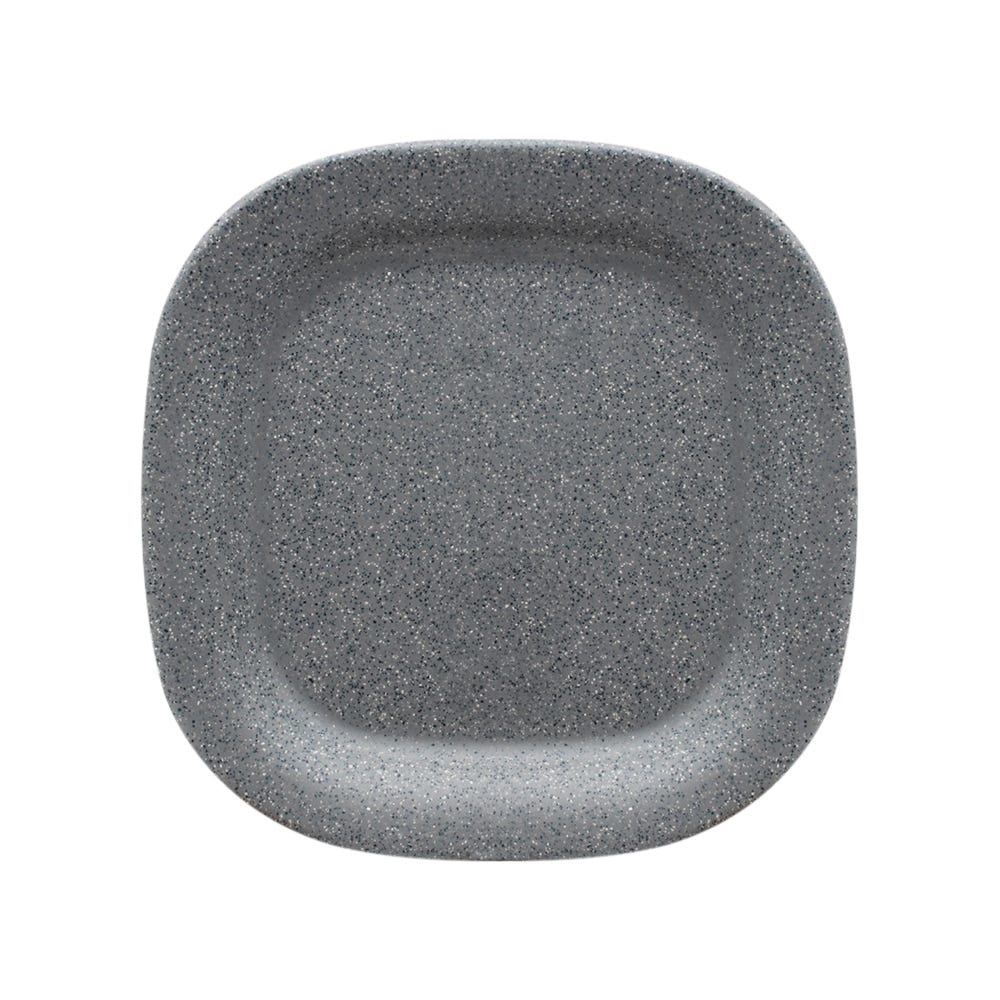 Plato Cuadrado 8 pulgadas Melamina Gris