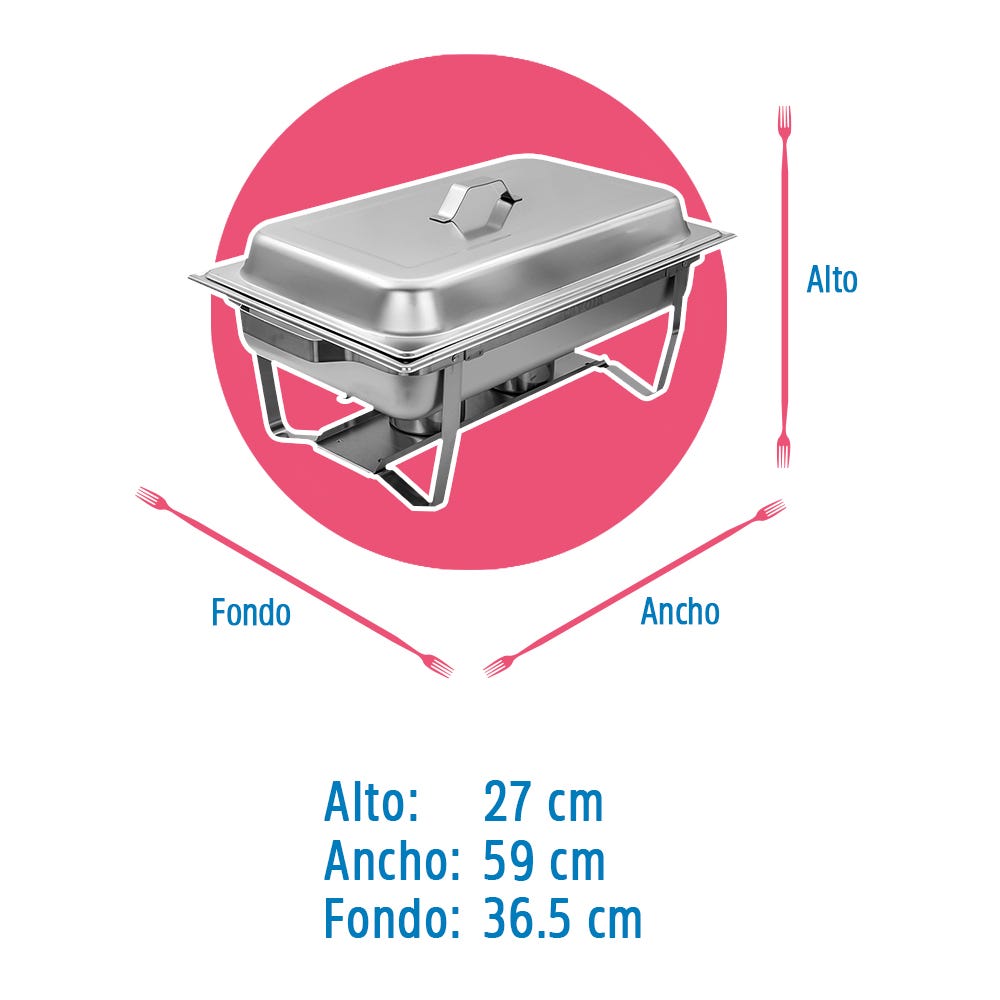 Chafer de acero inoxidable 8.5 L 94526 Tåvola