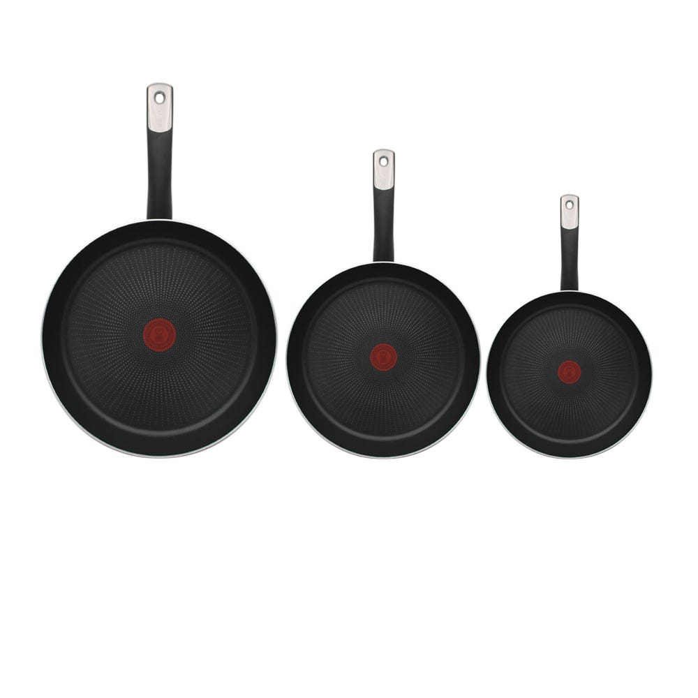 Juego de sartenes aluminio 20, 24 y 30 cm Hard Titanium Plus C3829082 T-Fal
