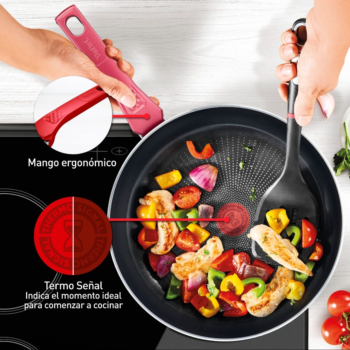 Juego de sartenes de aluminio 20 y 24 cm rojo Dayli Expert T-Fal