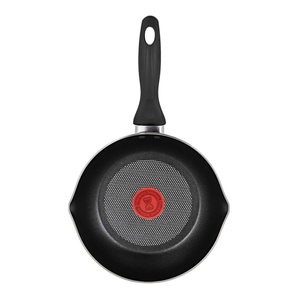 Batería de aluminio 25 piezas roja Family Cook T-fal – sartén con Thermo-Spot, vista superior