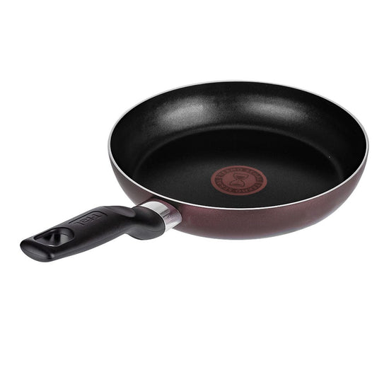 Batería de aluminio 12 piezas Expert Chef morada – sartén hondo con mango, vista lateral
