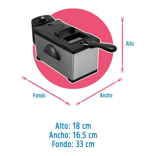 Freidora 3 L RC-DF303 RCA – vista 4