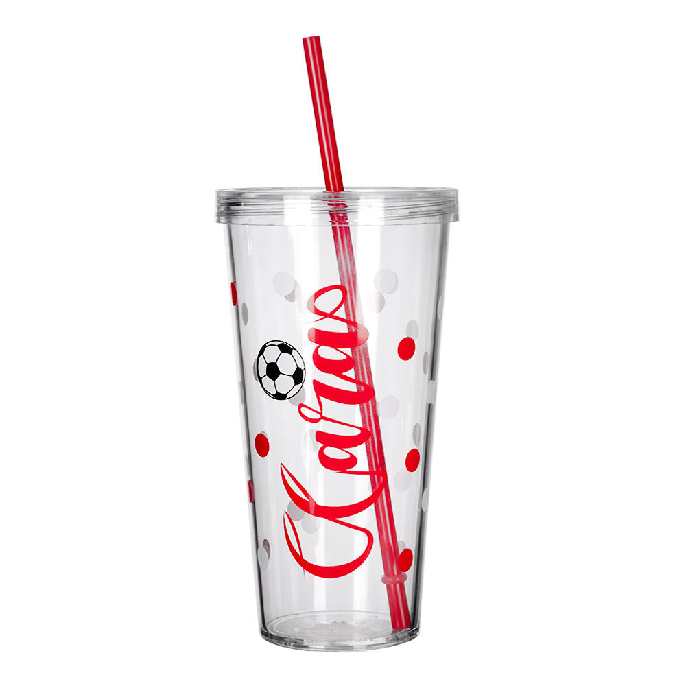 Vaso de plástico 700 ml con popote Venti FUT001
