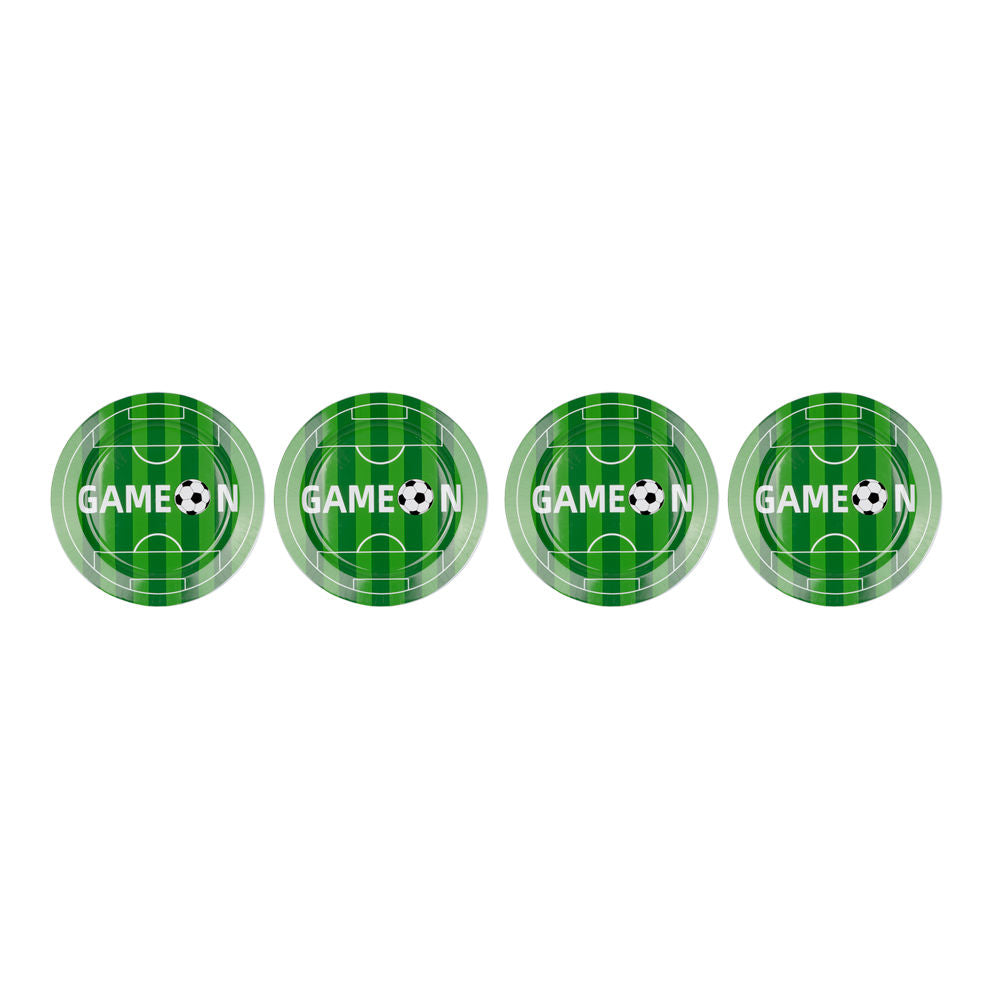 Juego de 4 platos grandes de plástico verdes FUT009 Good & Good