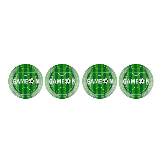 Juego de 4 platos grandes de plástico verdes FUT009 Good & Good