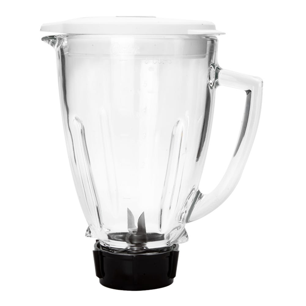 Licuadora Soho Lite Blanca con botones vaso de vidrio