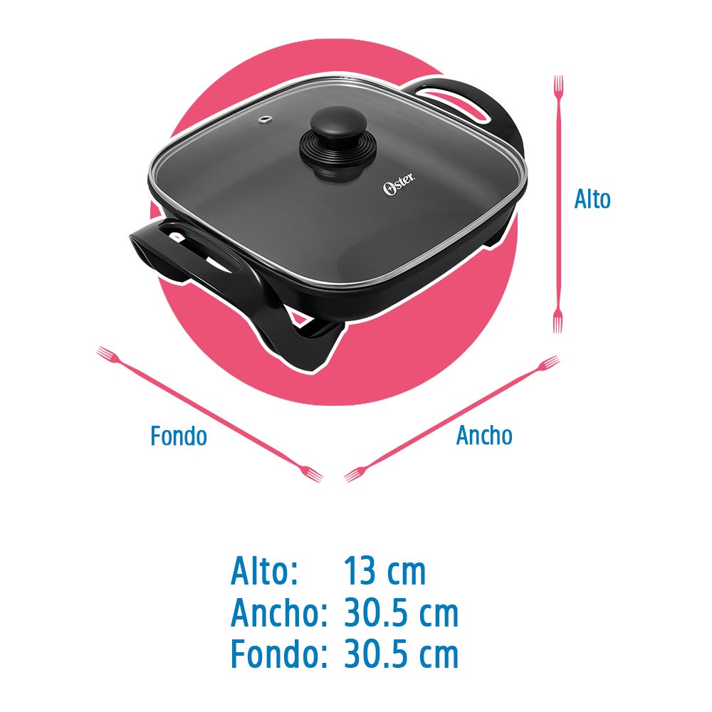 Sartén eléctrico negro CKSTSK1712B-013 Oster