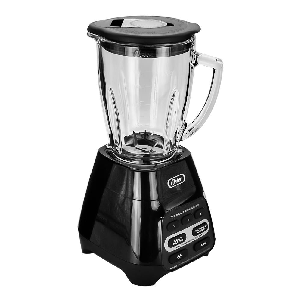 Licuadora Pyramid 3 velocidades reversible botones vaso de vidrio BLSTPYG1309B-013 Oster