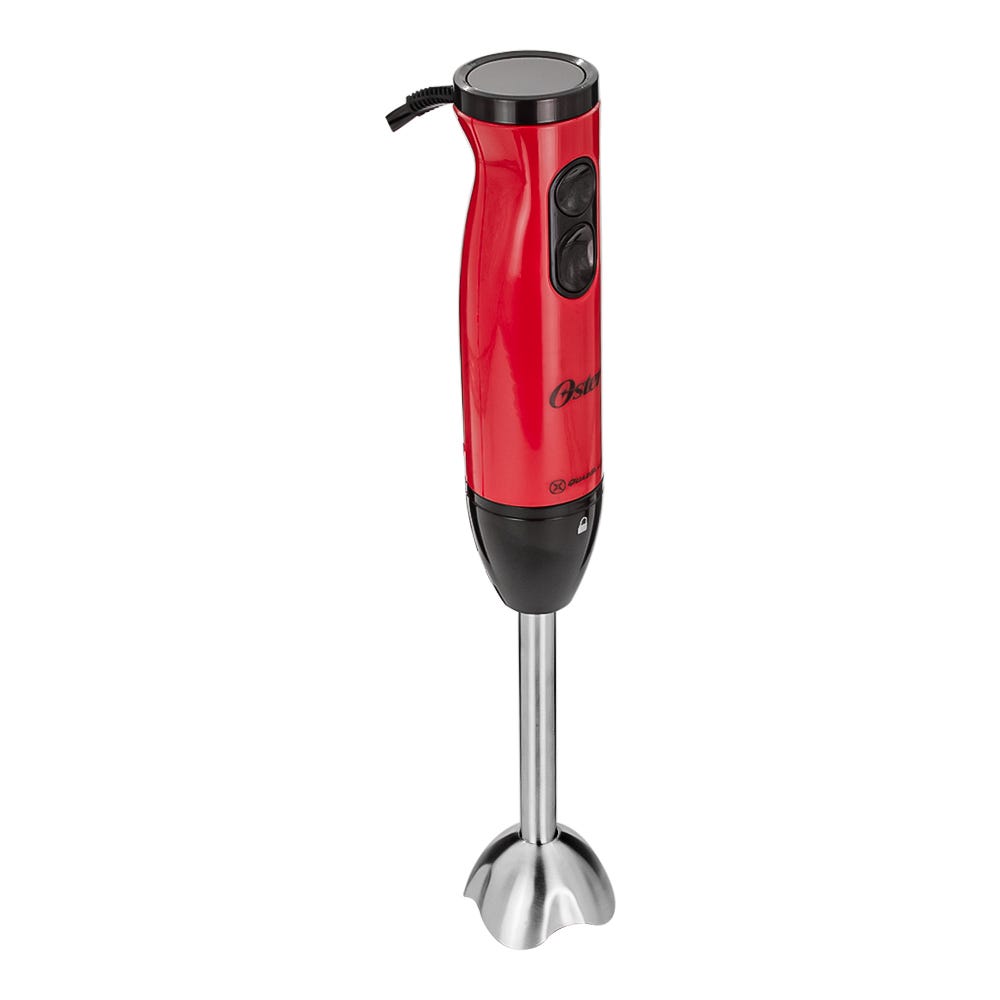 Batidora de inmersión roja con accesorios FPSTH Oster