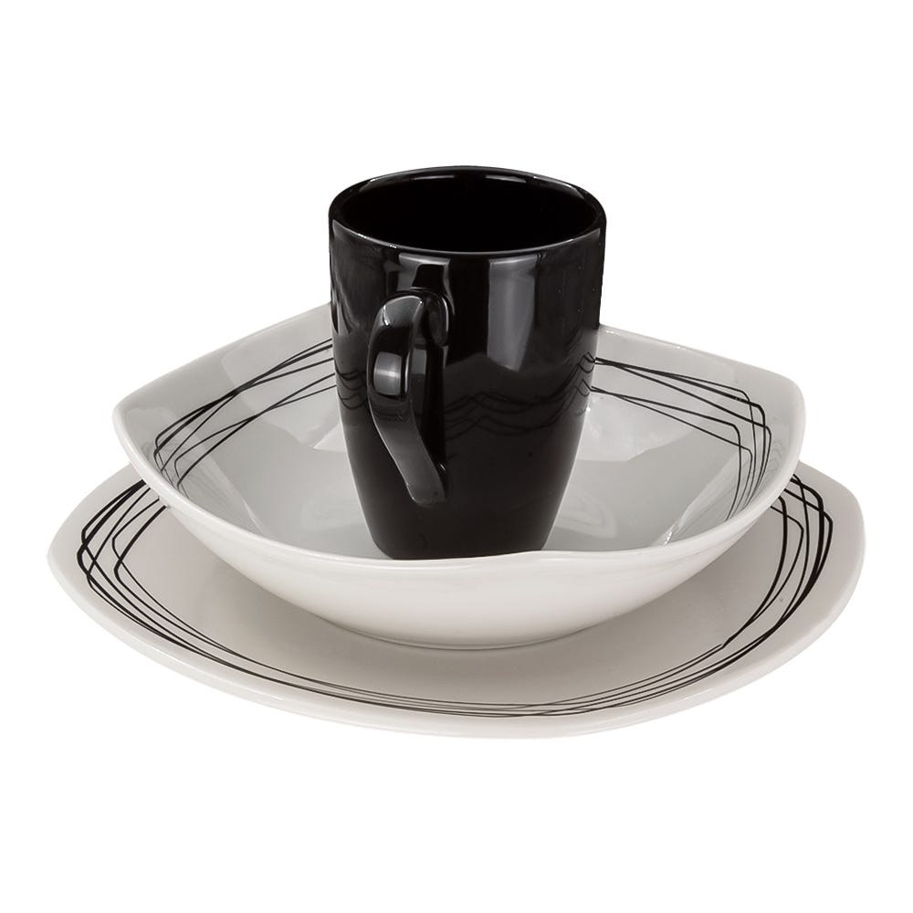 Vajilla de cerámica decorada 9 piezas DEKA VL133B03010 Corona