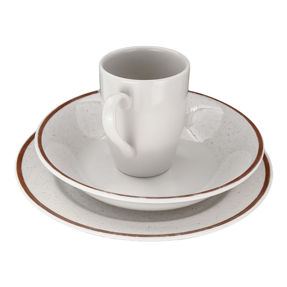 Vajilla de cerámica decorada 9 piezas MAITANE VL148F030109LC Corona