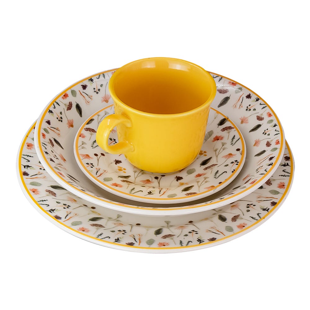 Vajilla de cerámica decorada Ashley 16 piezas VL134H040116 Corona