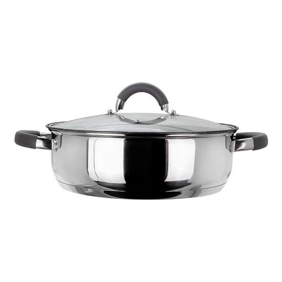 Cacerola de acero inoxidable con antiadherente mármol gris 3.800 litros ATS-127 Qualité