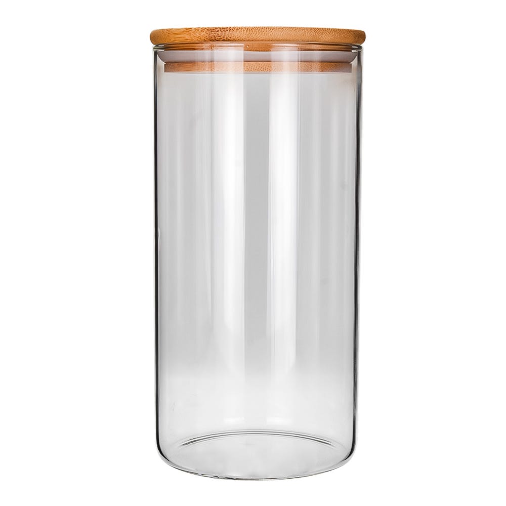 Frasco de vidrio con tapa de bambú 1.3 L RG1700 Home Sweet Home