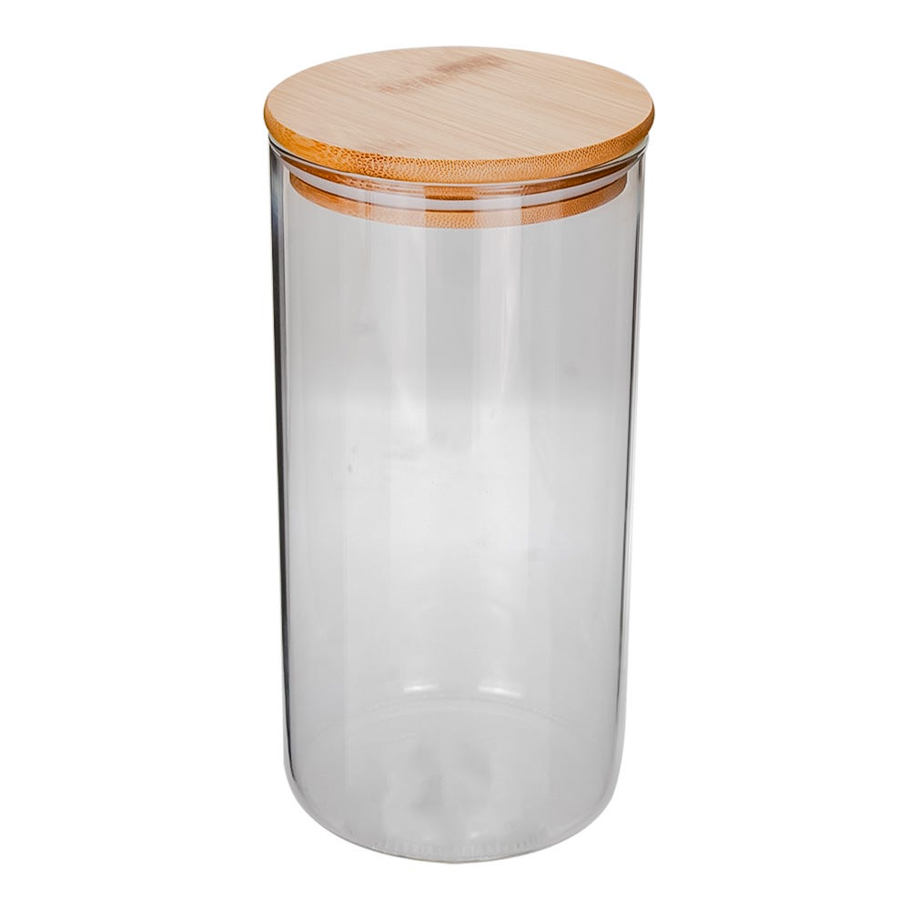 Frasco de vidrio con tapa de bambú 1.3 L RG1700 Home Sweet Home