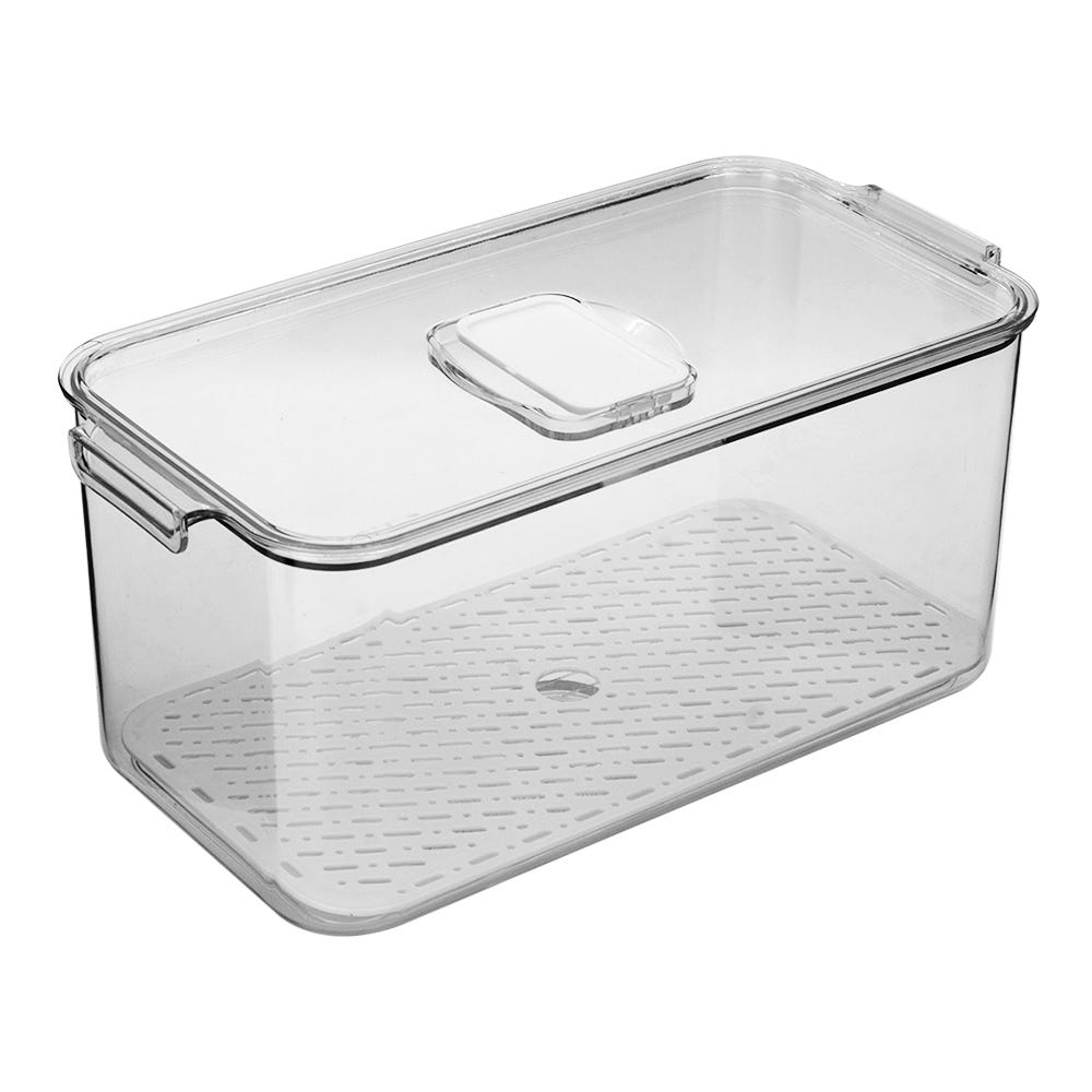 Contenedor para refrigerador de plástico con tapa AA8802L Home Addict