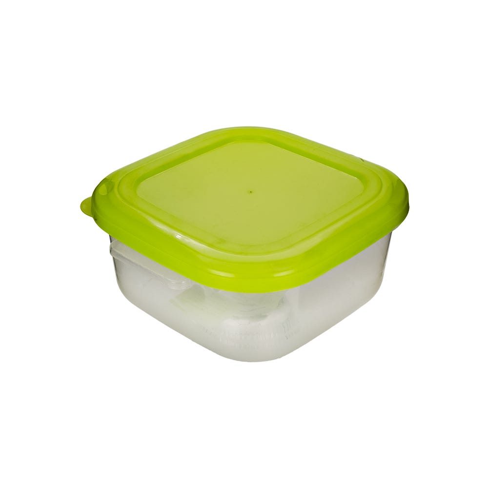 Contenedor de plástico cuadrado Aqua 1 litro 007040 Kitchen Pro