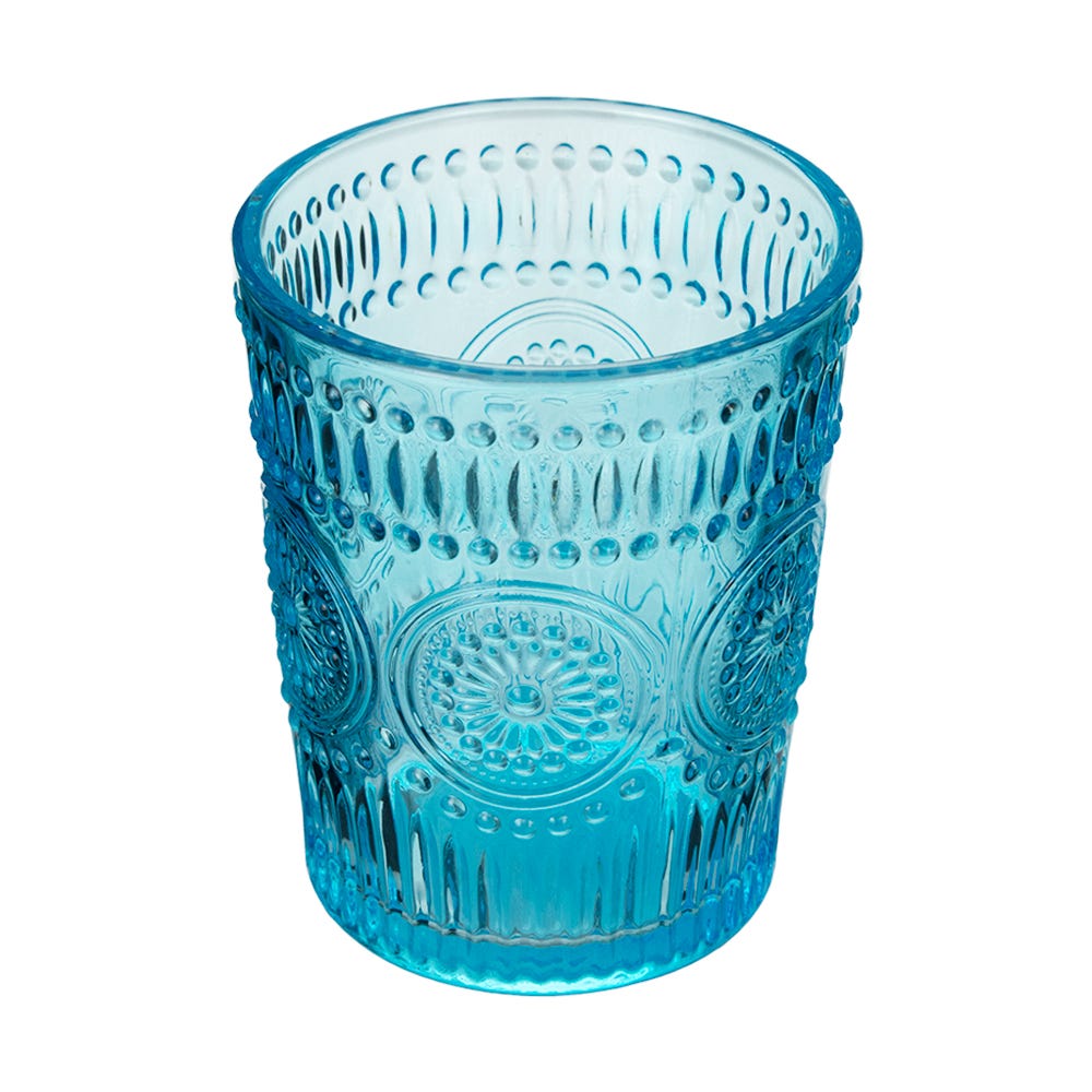 Vaso de vidrio con relieve 260 ml ATH-746 Home Sweet Home