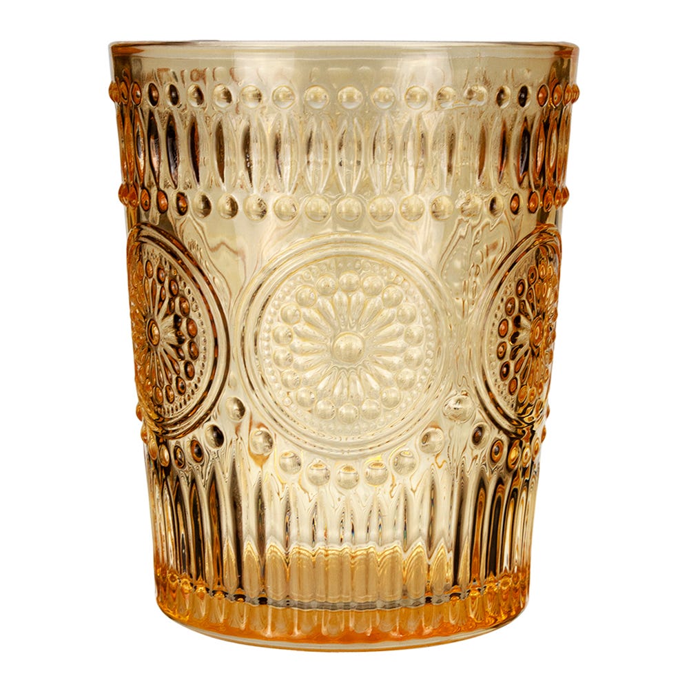 Vaso de vidrio con relieve 260 ml ATH-746 Home Sweet Home