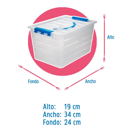 Caja organizadora de plástico AERO 10 L 011062-11 Home Pro – vista 5