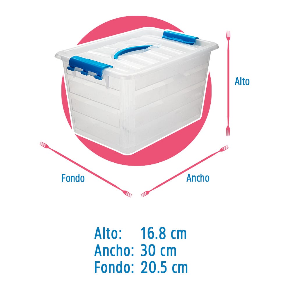 Caja organizadora de plástico AERO 6 L 011063-11 Home Pro – vista 5