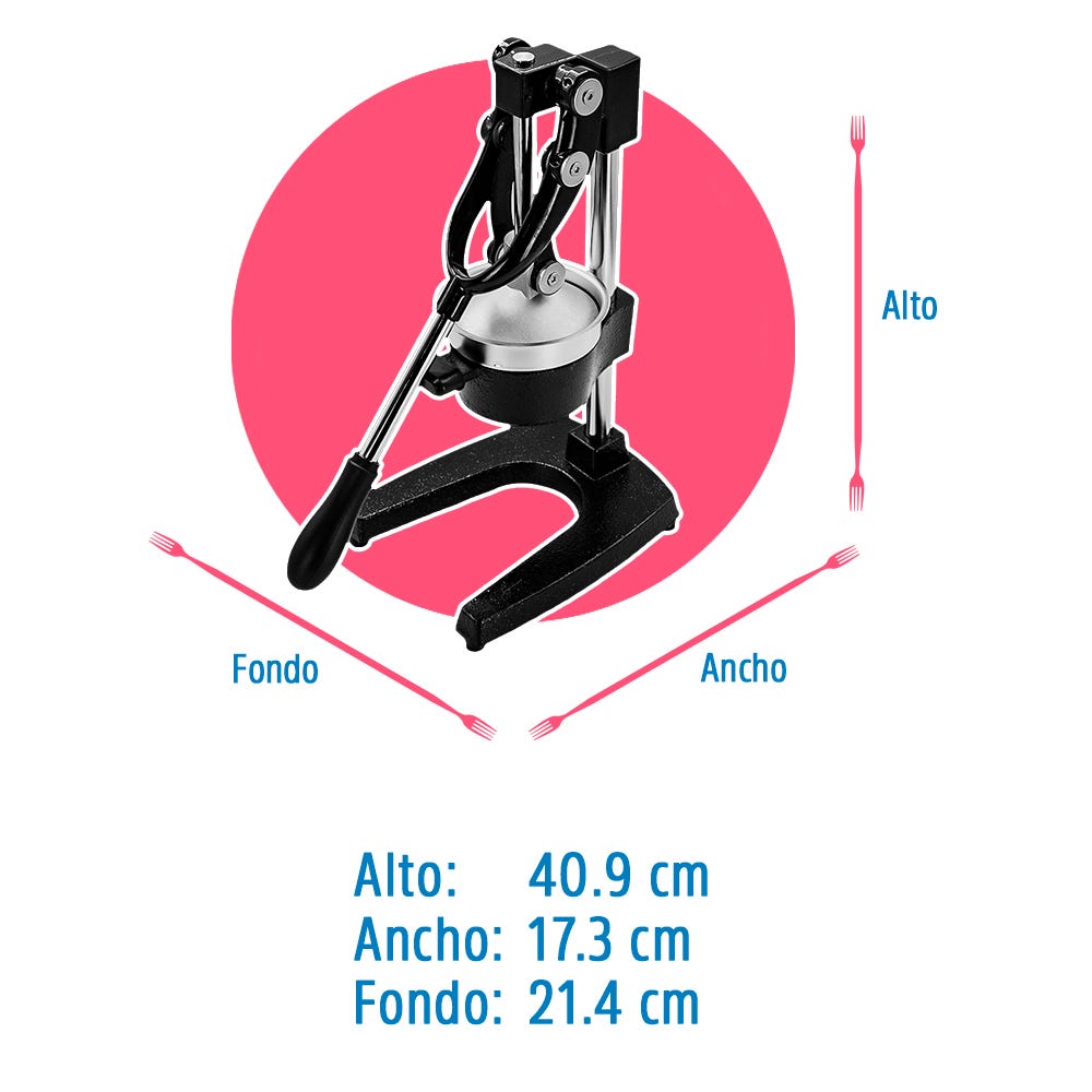 Exprimidor de acero inoxidable de alta resistencia 17.3 cm DA23119 Qualité