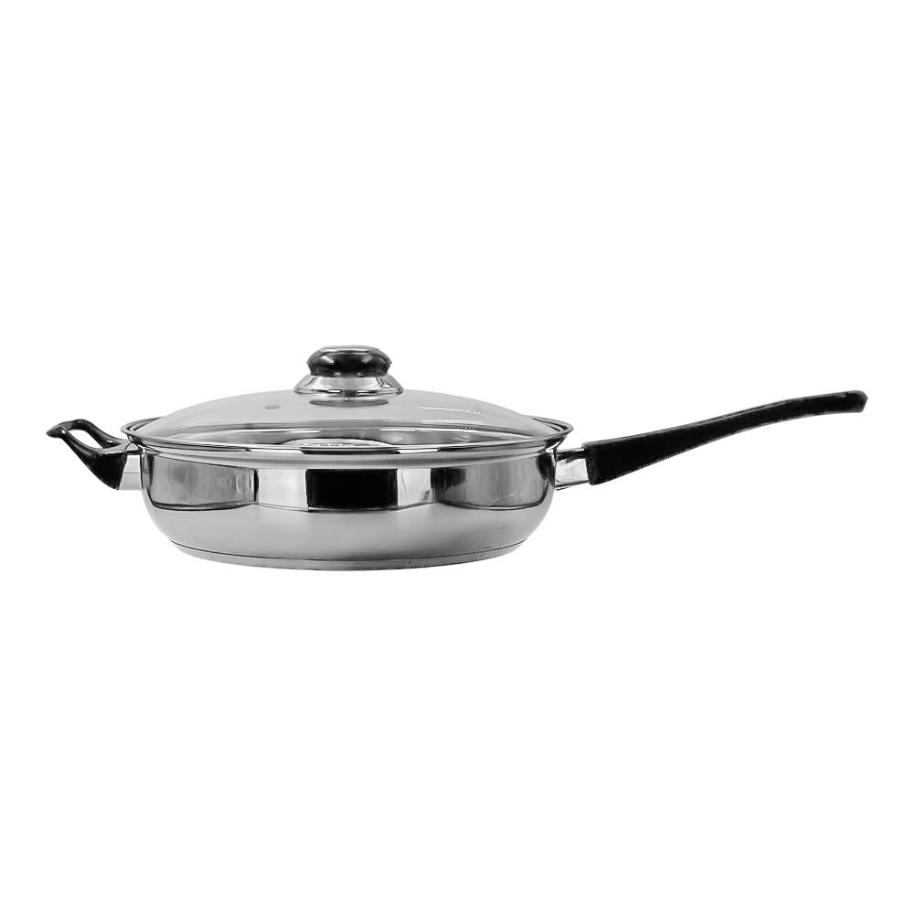 Sartén de acero inoxidable con tapa de vidrio 2.1 litros A06 Qualité Basic – vista 3