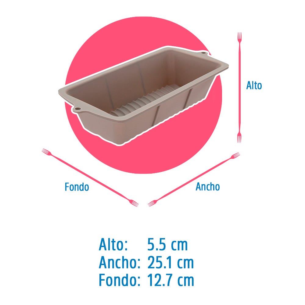 Molde rectangular de silicón para pan 700 ml ATS1041 Qualité