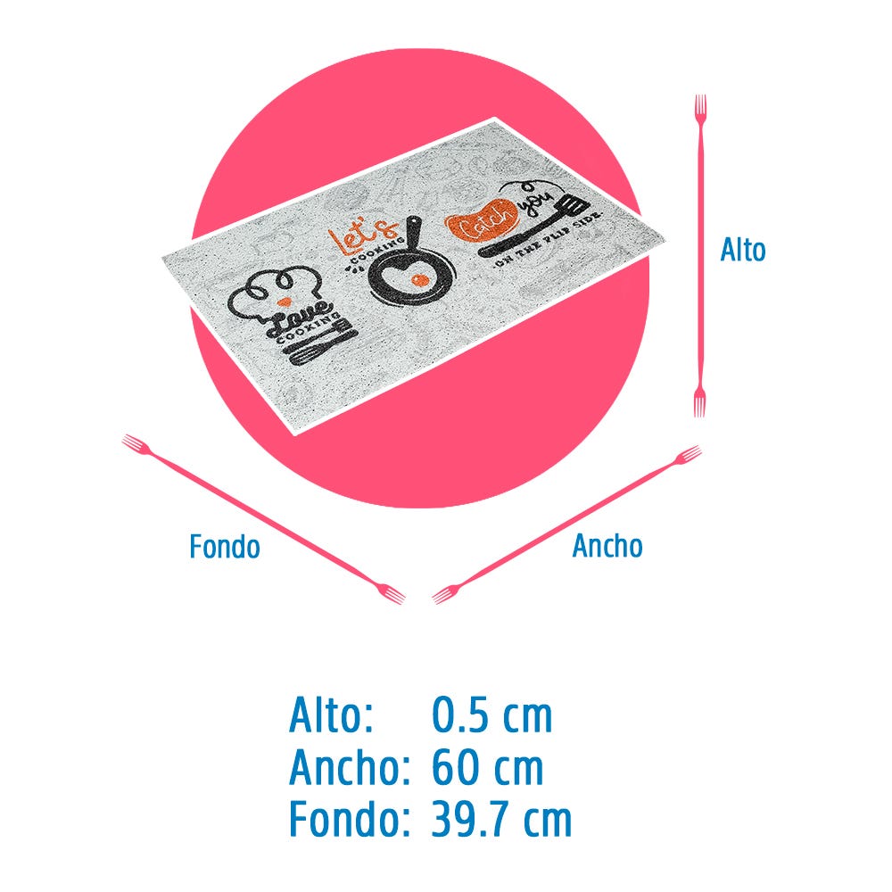 Tapete de plástico para entrada 60 cm AB1472 Home Sweet Home