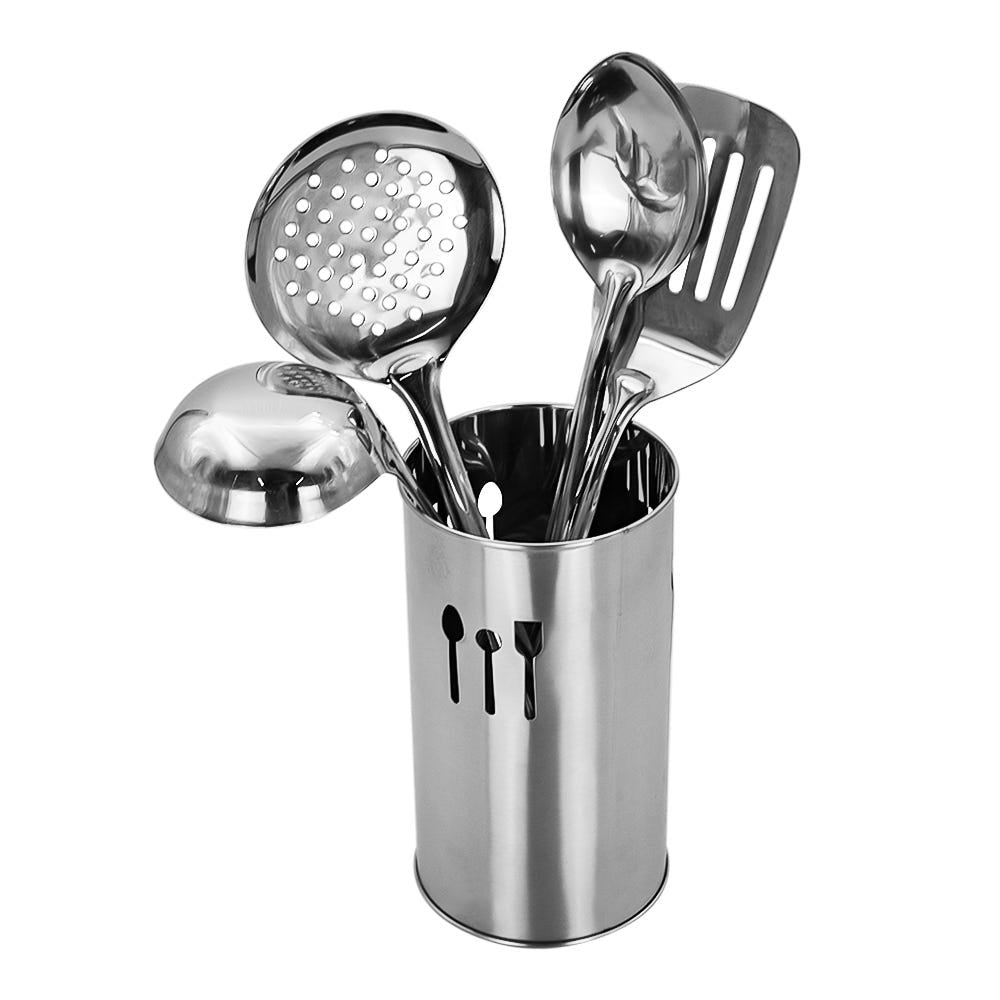 Juego de 4 utensilios de acero inoxidable con base ATA-507 Qualité