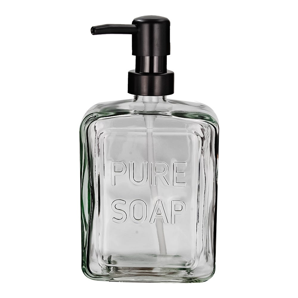 Dosificador de jabón líquido de vidrio 500 ml varios decorados ATALB014 Home Addict