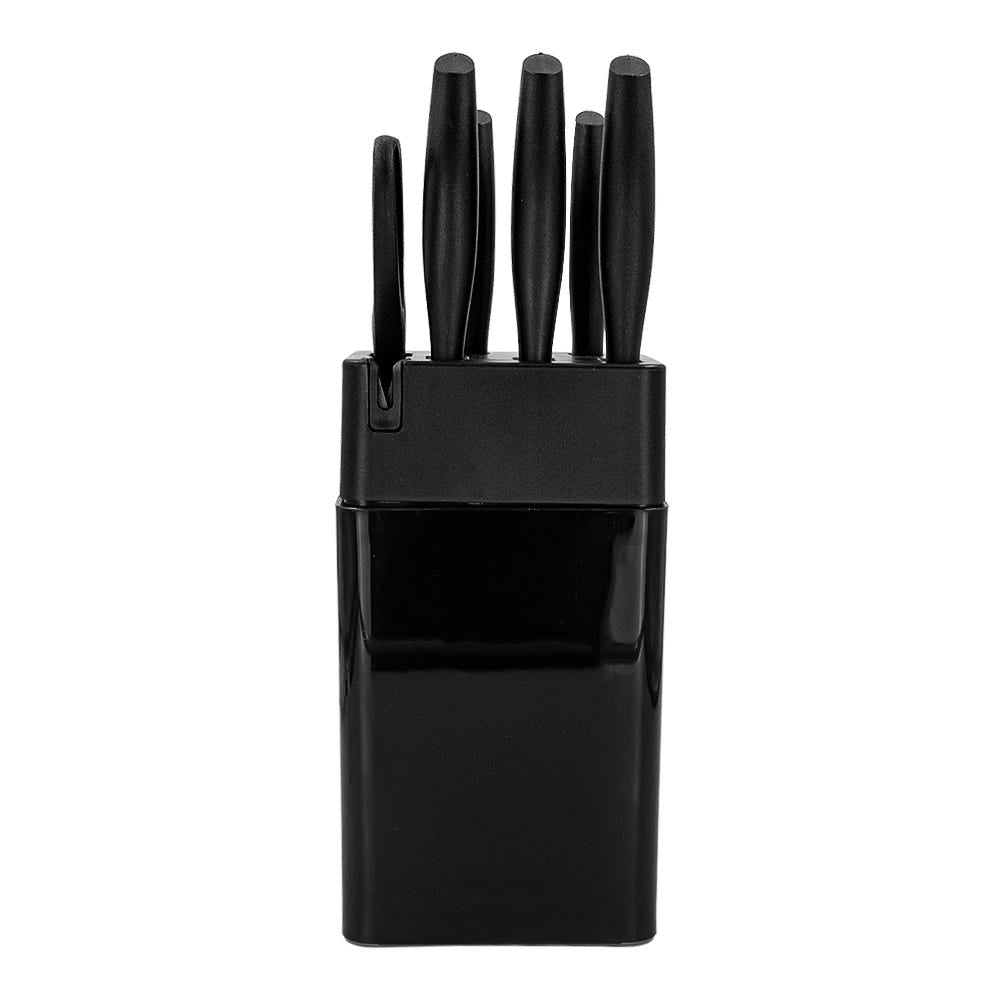 Juego de cuchillos y tijeras con revestimiento antiadherente negro LB-1237 Qualité