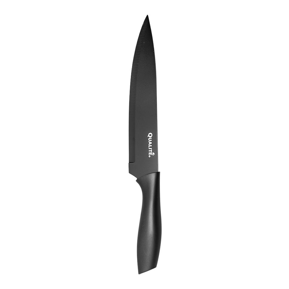 Juego de cuchillos y tijeras con revestimiento antiadherente negro LB-1237 Qualité