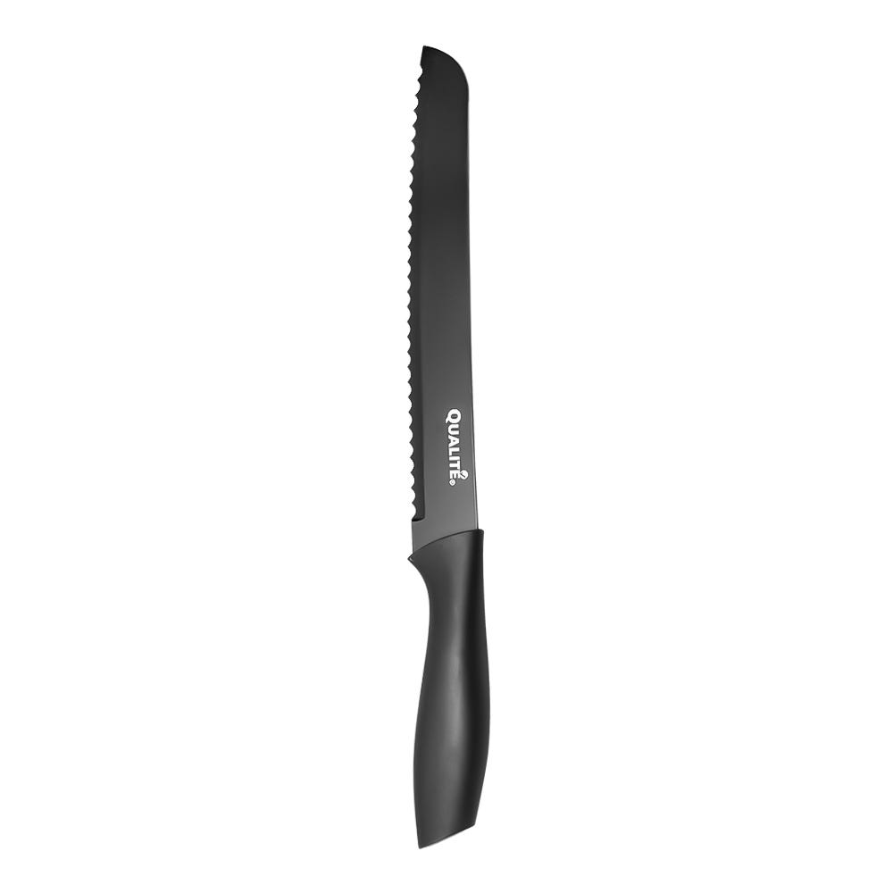 Juego de cuchillos y tijeras con revestimiento antiadherente negro LB-1237 Qualité