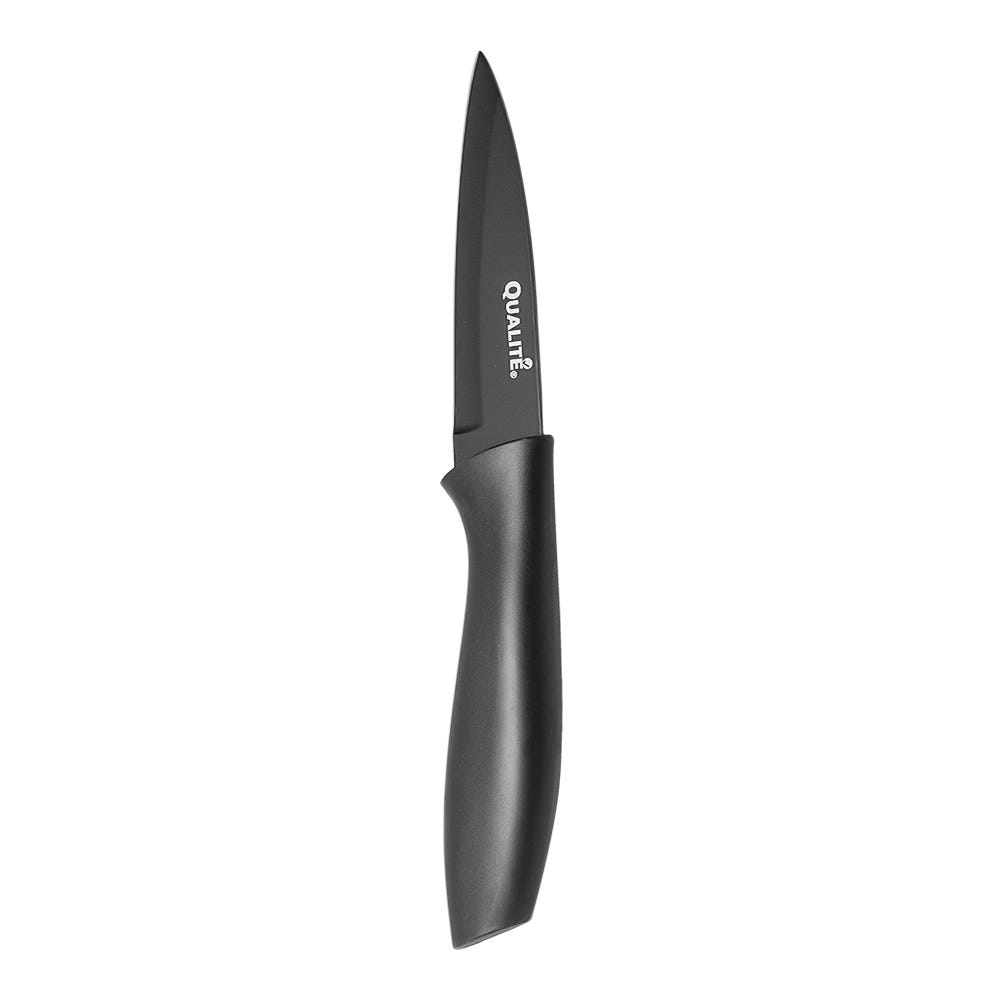 Juego de cuchillos y tijeras con revestimiento antiadherente negro LB-1237 Qualité