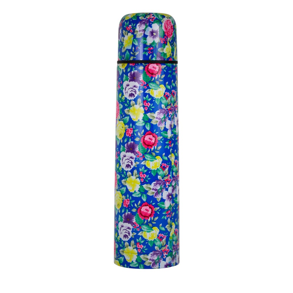 Thermo de acero inoxidable con diseño floral de 1 L