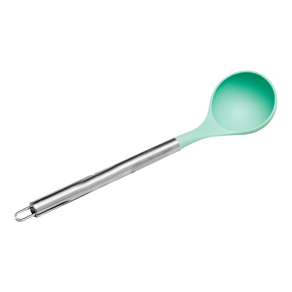 Cucharón de acero y punta de silicón varios colores ATU02D Home Sweet Home