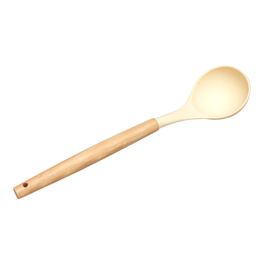 Cucharón de madera y punta de silicón varios colores ATA24111F Home Sweet Home