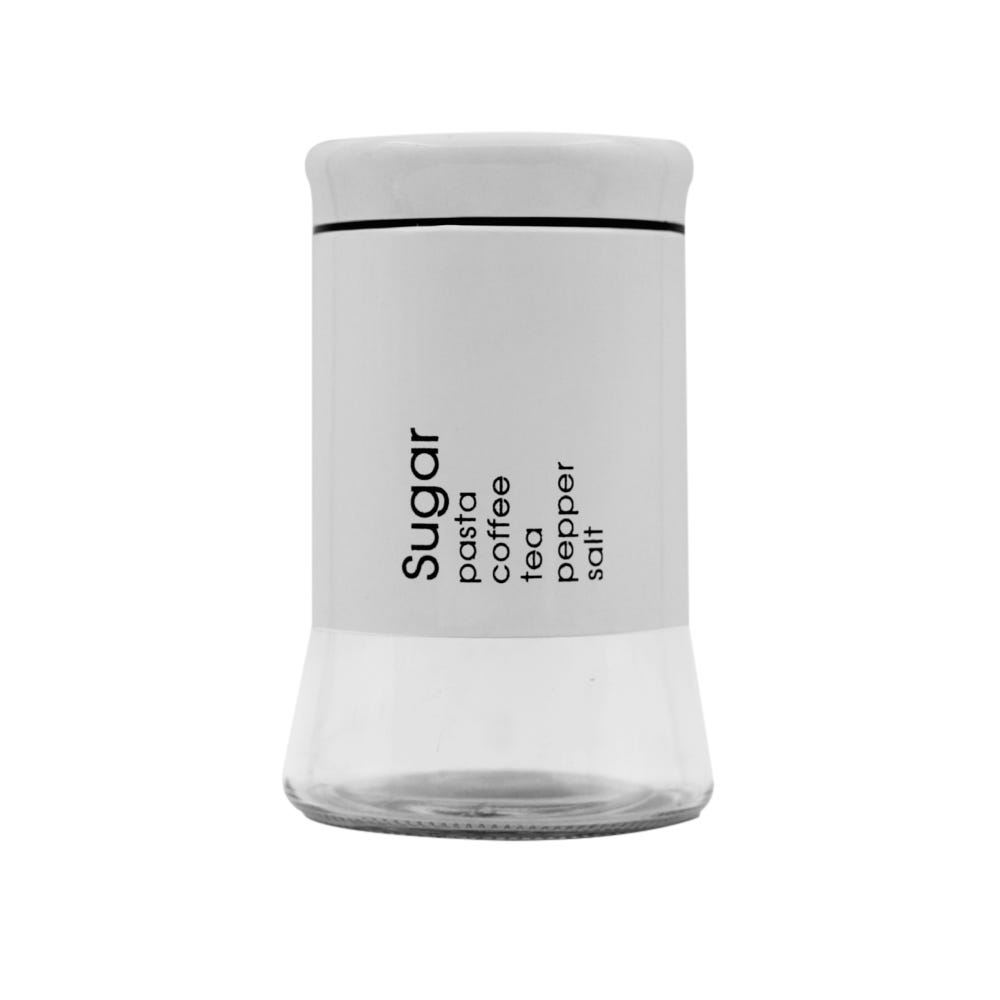 Frasco de vidrio con tapa de color 1 L