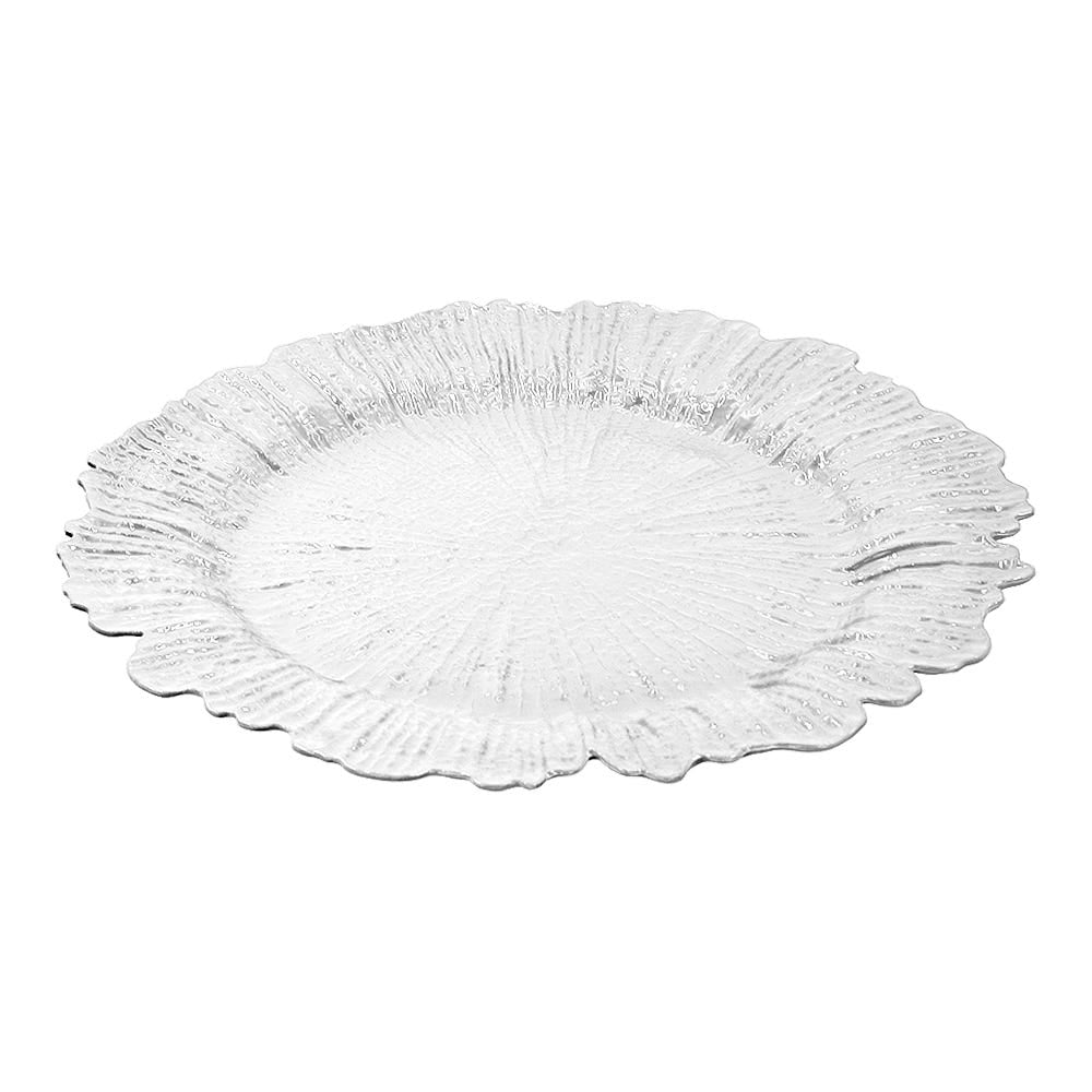 Plato base de plástico blanco perlado AP03 Home Sweet Home
