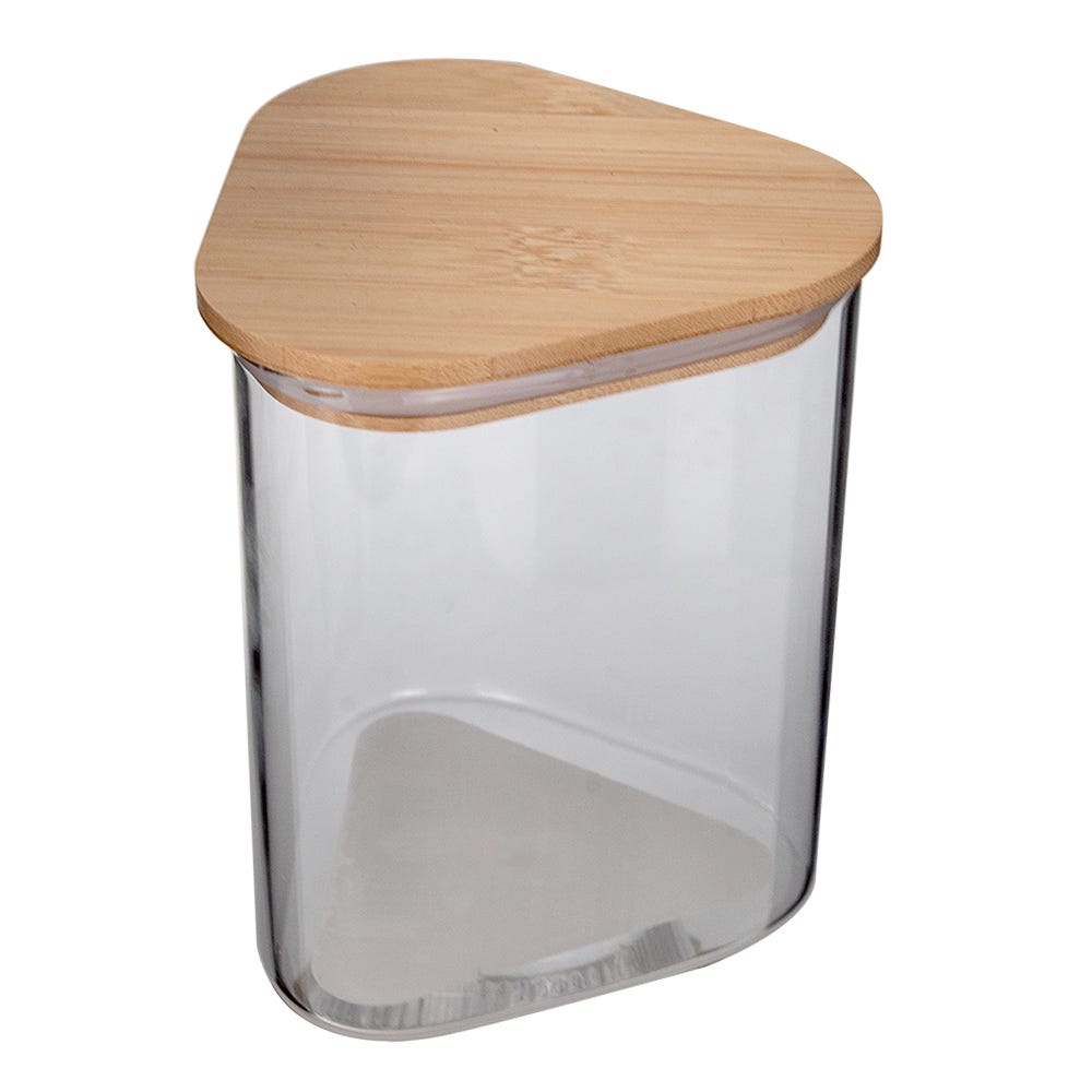 Frasco triangular de borosilicato y bambú 650 ml 24SGPGSJX-4 Home Sweet Home