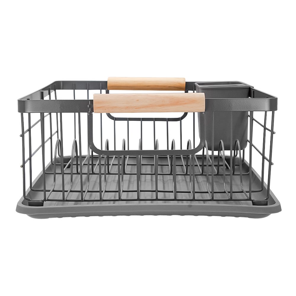 Escurridor de hierro pintado con charola de plástico ATDS002 Home Sweet Home