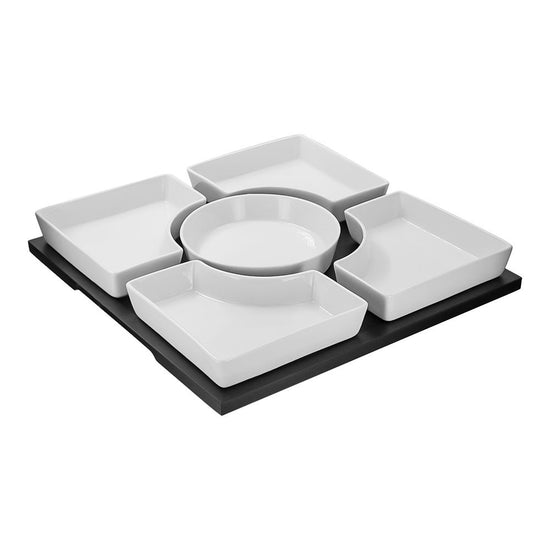 Botanero de cerámica 5 piezas con base YM1001A Home Sweet Home – vista 3