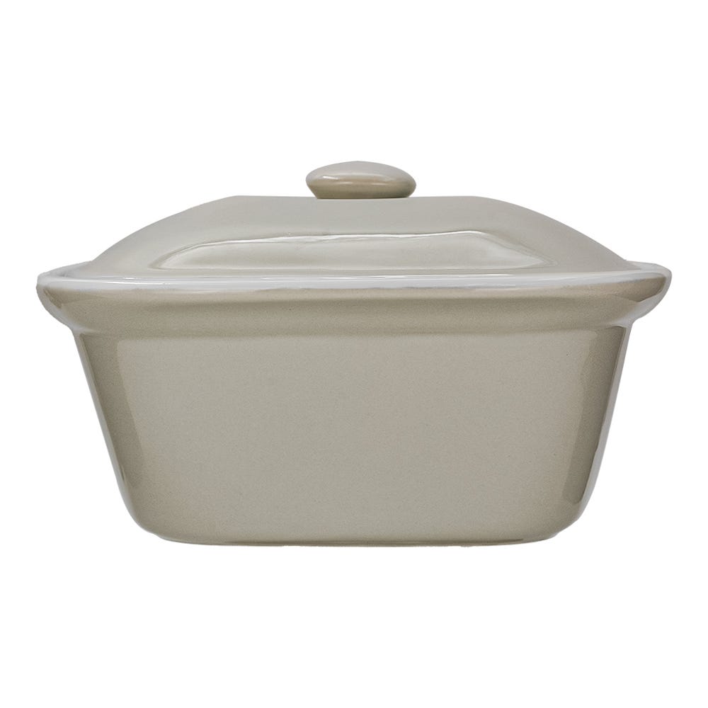 Charola rectangular para hornear de cerámica con tapa 27.4 x 19.7 cm Y1364 Home Sweet Home