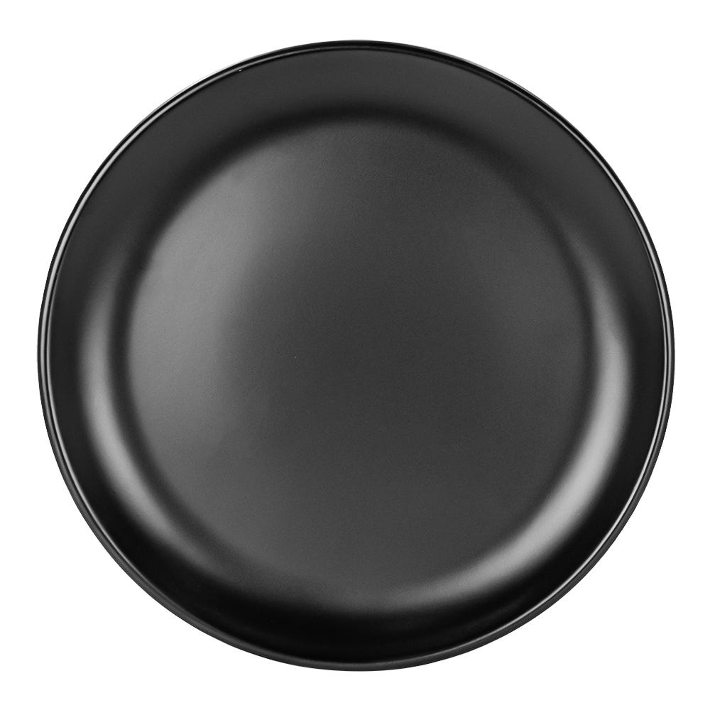 Vajilla de cerámica de 16 piezas Negro Matte Alleanza