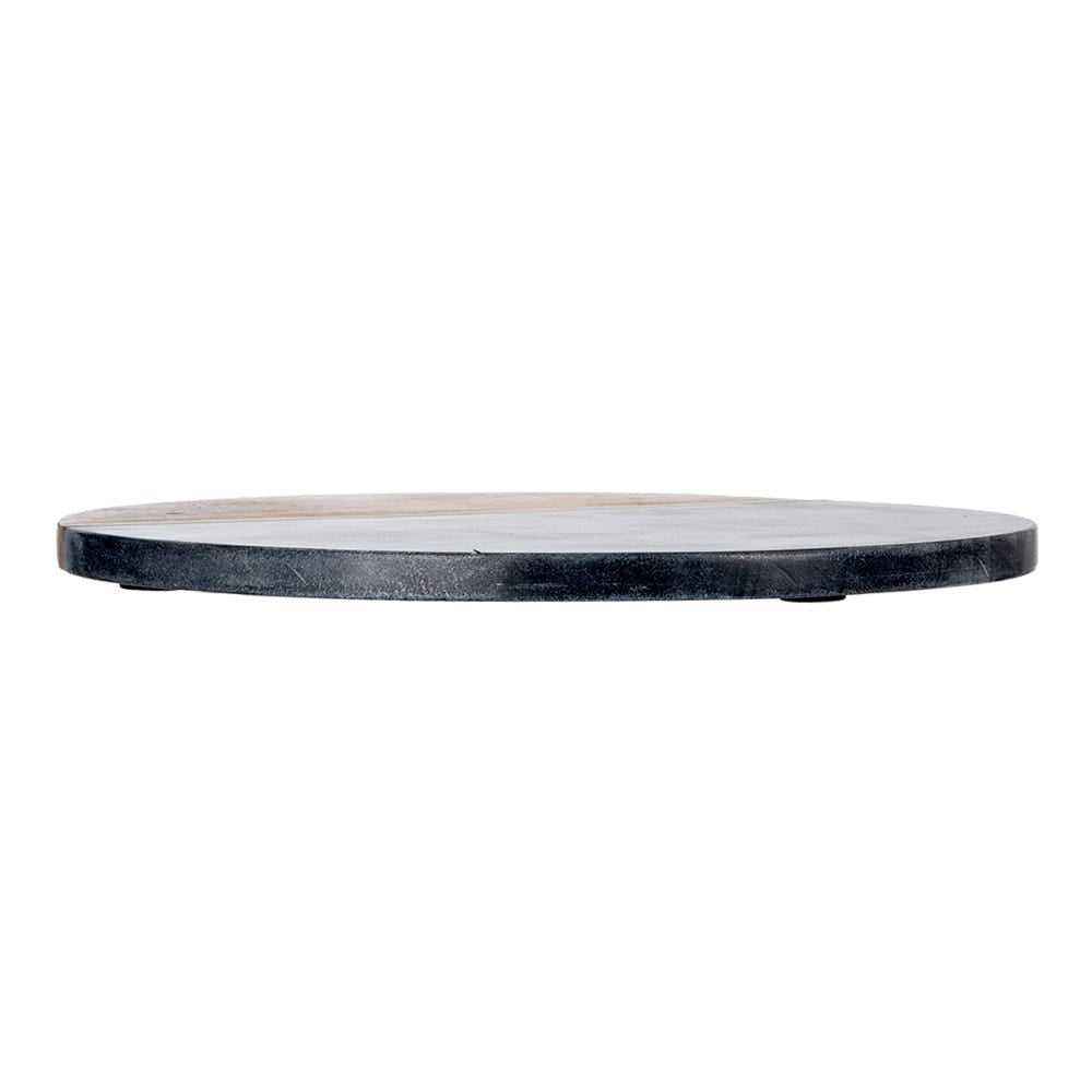 Juego de tabla de mármol con madera y 2 utensilios para servir AD24-3001B Home Sweet Home