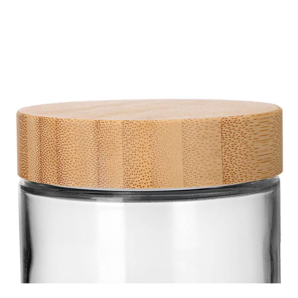 Juego de 4 frascos de vidrio con tapa de bambú ATN3608 Home Sweet Home