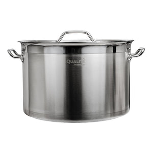 Olla baja con tapa de acero inoxidable 32 L AS065 Qualité Premium