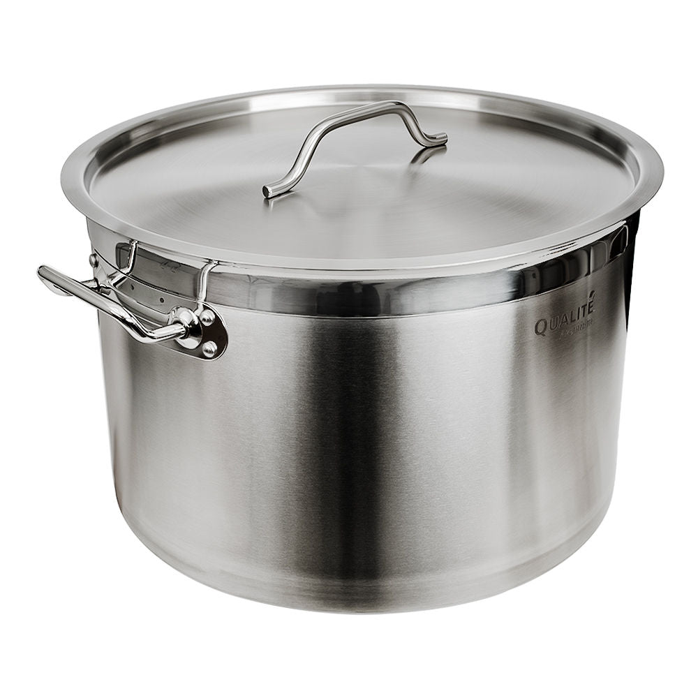 Olla baja con tapa de acero inoxidable 32 L AS065 Qualité Premium